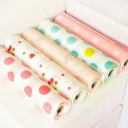 Yirtree Floral Contact Paper Shelf Liner Christmas Decorate Drawer Contact Paper Decorative,118*12 Inches,Cute Polka Dots Shelf Paper Cabinet Drawer Liner Kitchen Table Mat